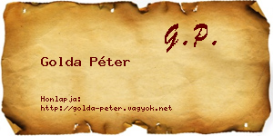 Golda Péter névjegykártya