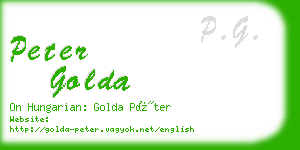 peter golda business card